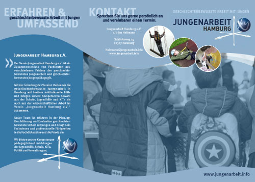 Flyer Jungenarbeit Hamburg e.V.