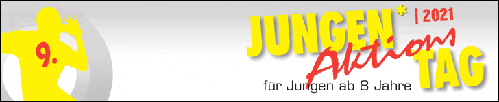 Banner Hamburger Jungenaktionstag mit Datum und Aktivitäten