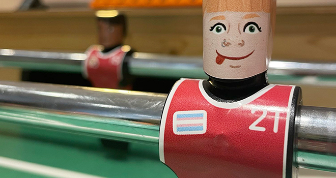 Lippen, die Seifenblasen pusten